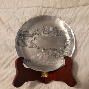 Wendell August Handmade Pittsburgh Plate with stand